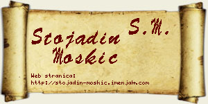 Stojadin Moskić vizit kartica